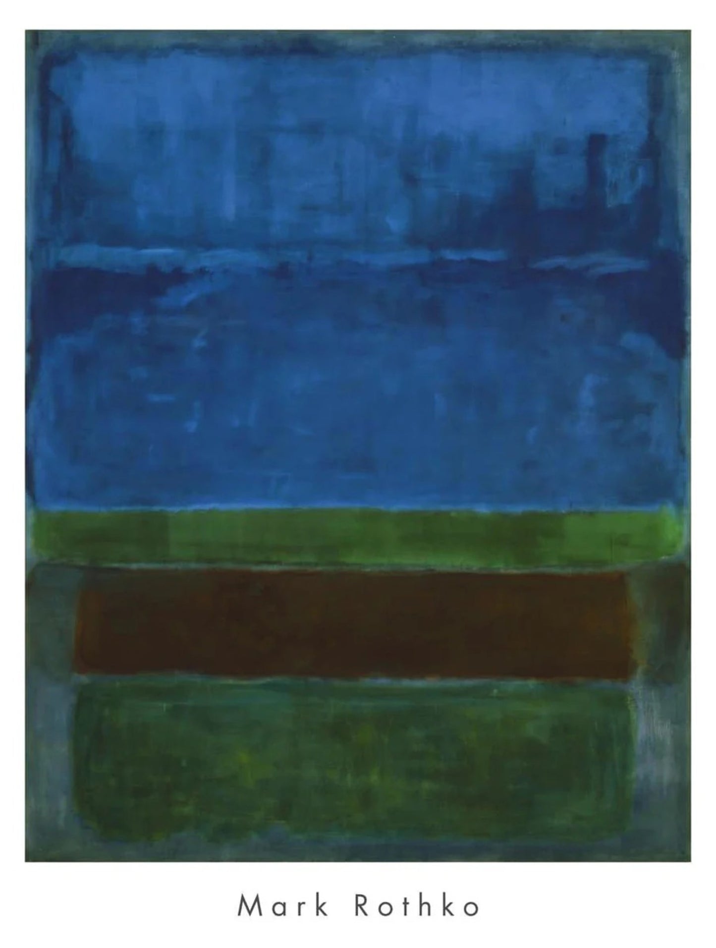 Art Print Mark Rothko Blue, Green and Brown 71x94cm