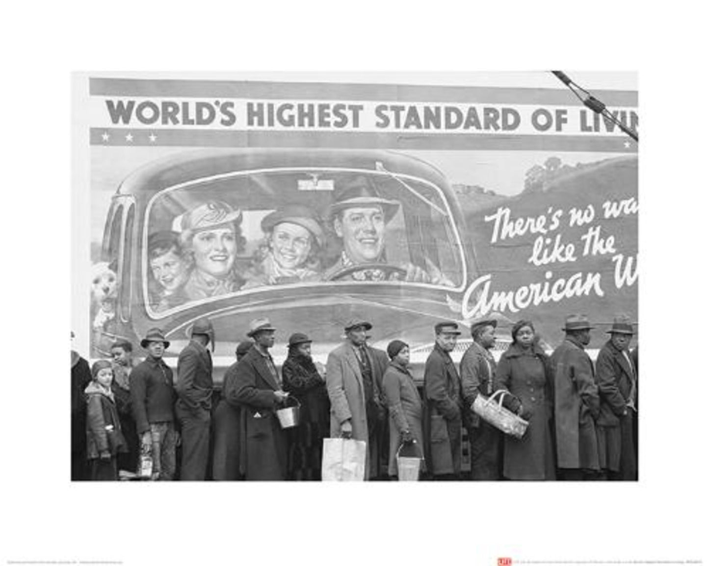 Art Print Time Life World's Highest Standard of Living 40x50cm