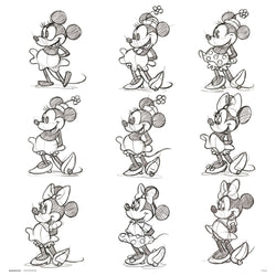 Art Print Disney Minnie Sketch 30x30cm