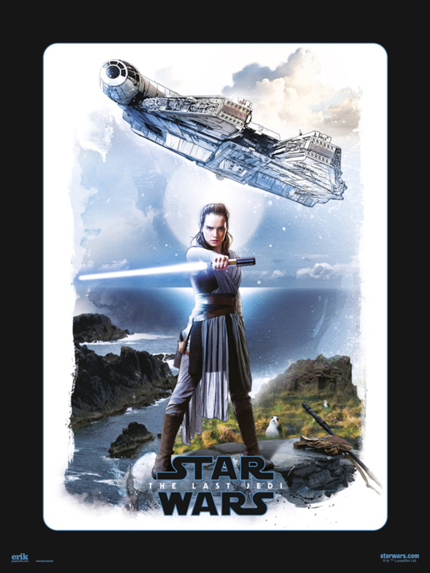 Art Print Star Wars Vill Rey 30x40cm