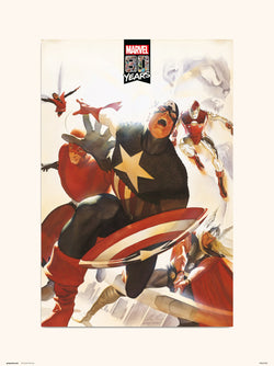 Art Print Marvel 80 Years Avengers 30x40cm