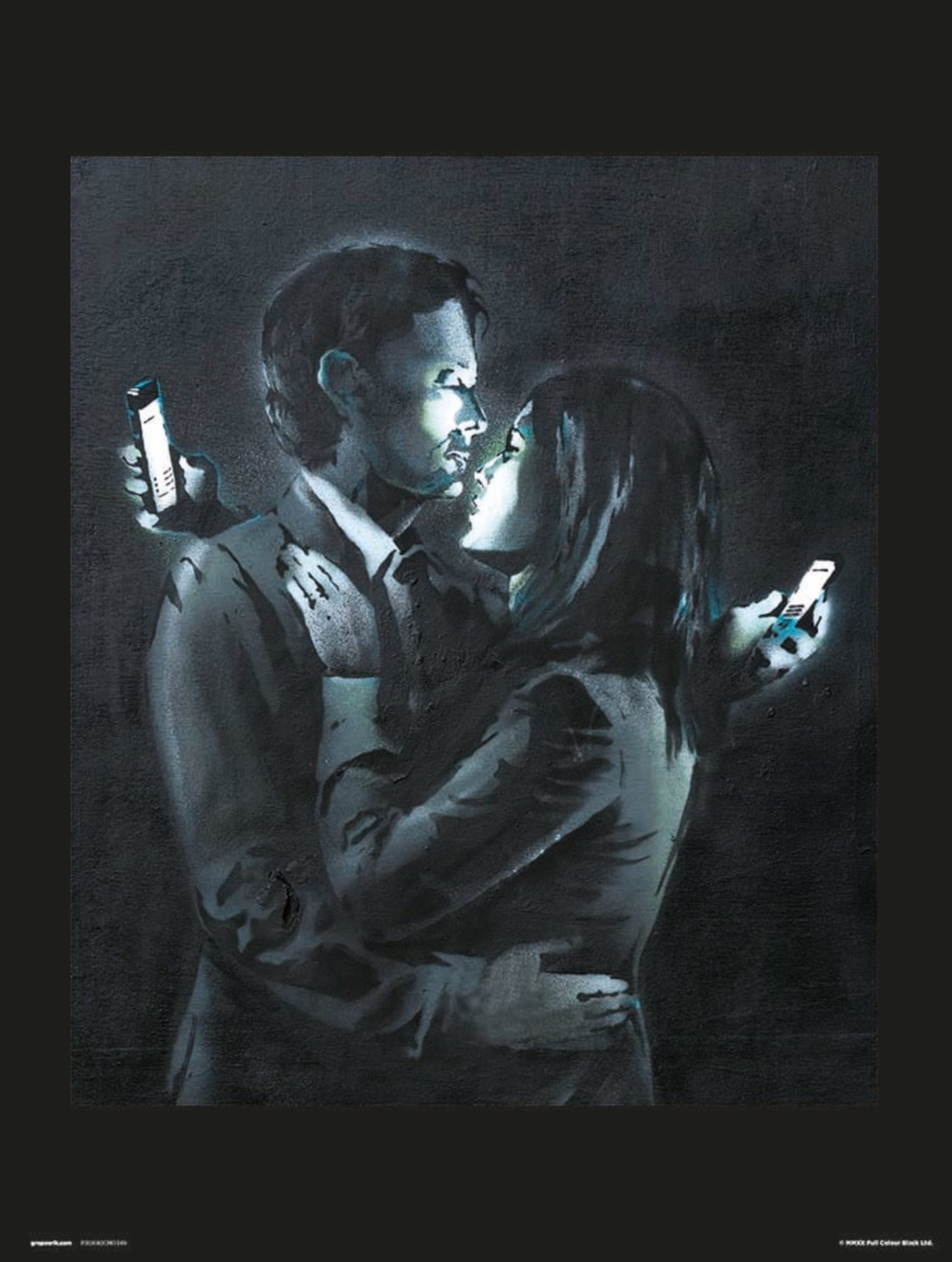 Art Print Brandalised Mobile Phone Lovers Close 30x40cm