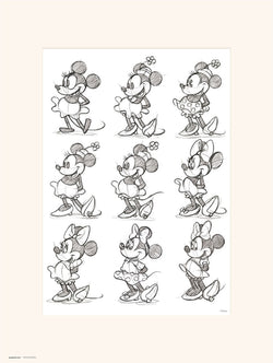 Art Print Disney Minnie Sketch 30x40cm