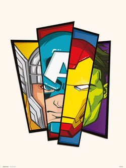 Art Print Marvel Avengers 30x40cm