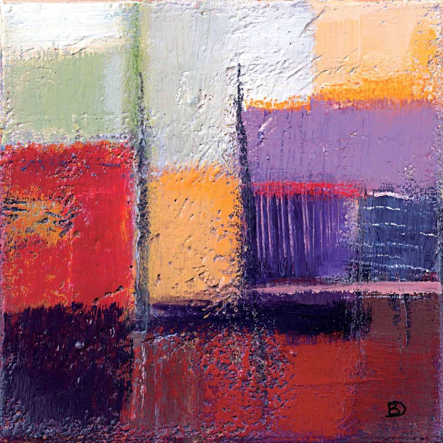 Art Print Bea Danckaert - Violet Statics I 40x40cm