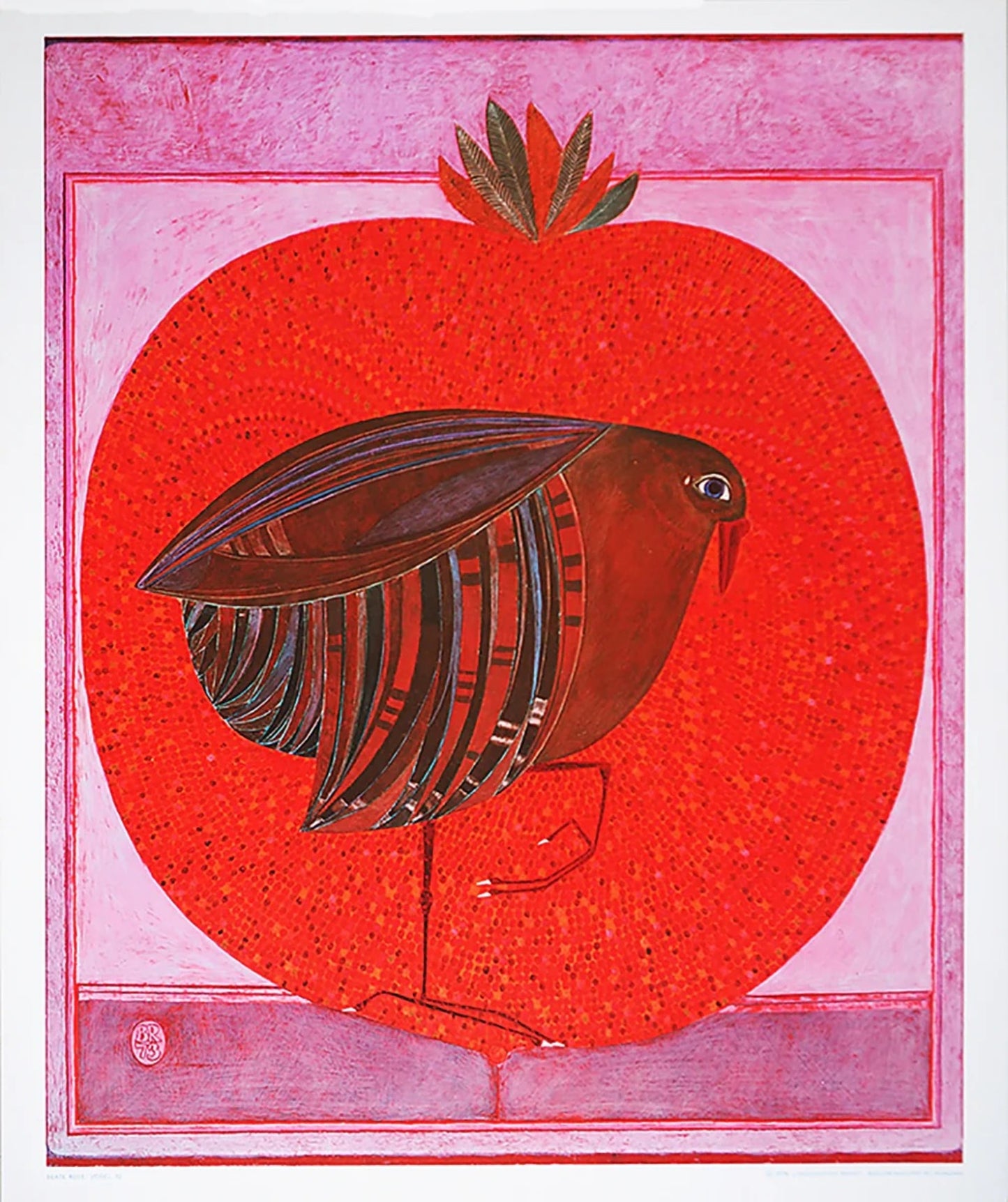 Art Print Beate Rose - Vogel 12 52x62cm