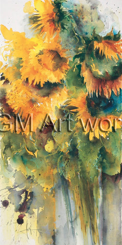 Art Print Ekkehard Hofmann - Sonnenblumen 50x100cm