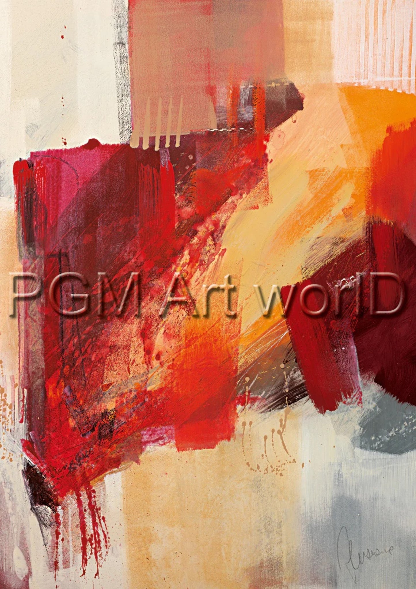 Art Print Francesco Cusumano - Astratto colorato II 21x30cm