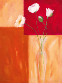 Art Print Günter Gohn - Mohn mit Siena-Braun 60x80cm