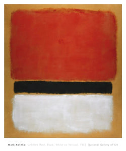 Art Print Mark Rothko - Untitled Red, Black, White on Yellow, 1955 71x86.5cm