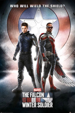 Poster Falcon and the Winter Soldier Wield the Shiel 61x91,5cm