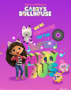 Poster Gabbys Dollhouse - Party Bus 40x50cm