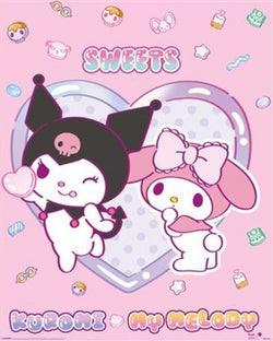 Poster Sanrio - Kuromi My Melody Sweets 40x50cm