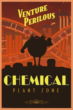 Poster Sonic the Hedgehog Venture Perilous Chemical Plant Zone 61x91,5cm