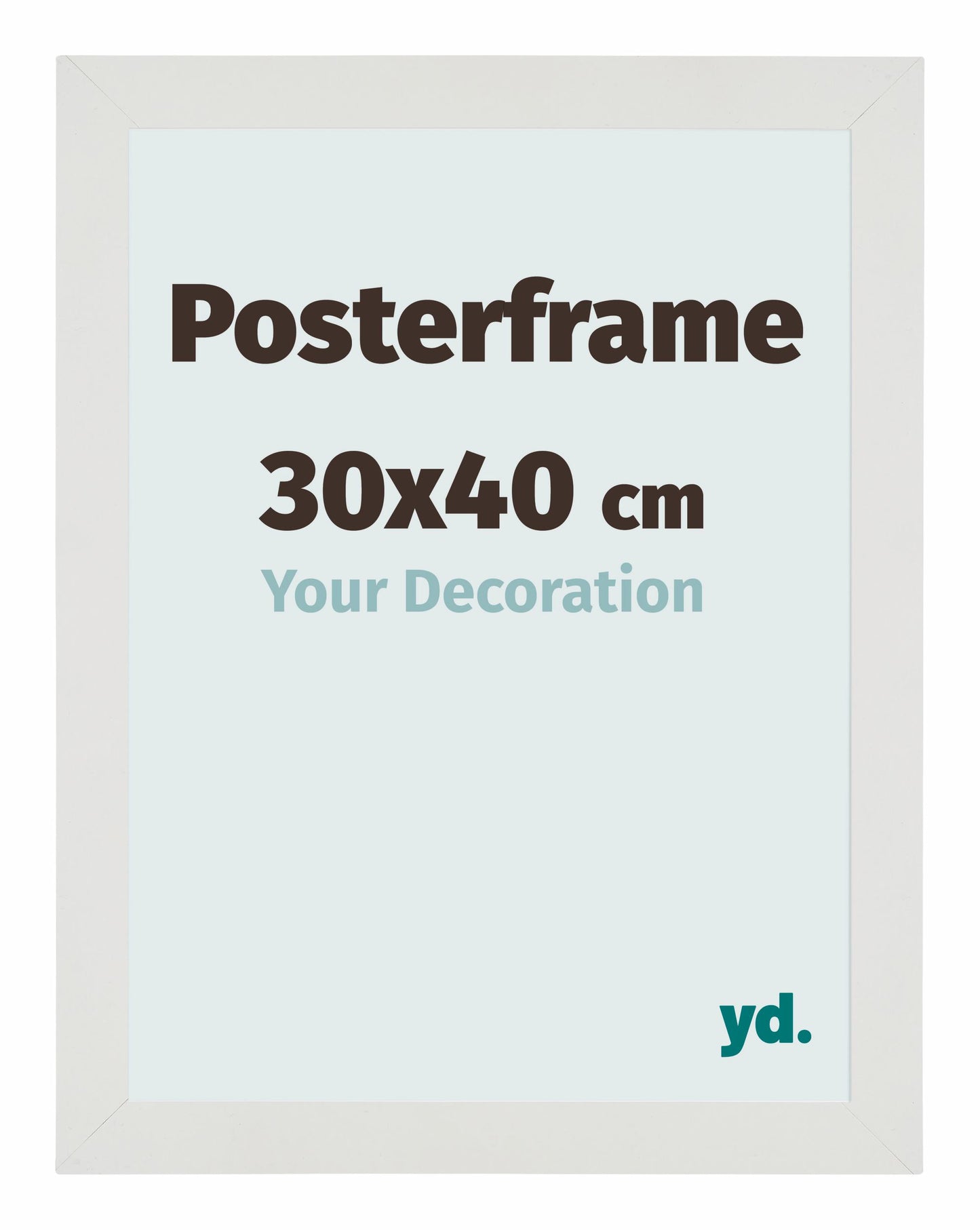 Poster Frame 30x40cm White Mat MDF Parma