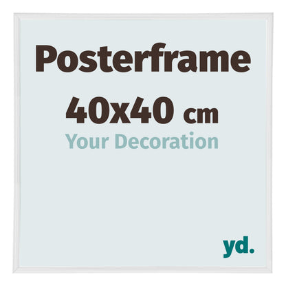 Poster Frame 40x40cm White High Gloss Plastic Paris