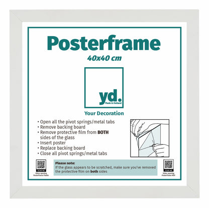 Poster Frame 40x40cm White Mat MDF Parma