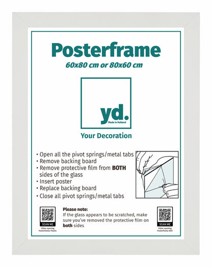Poster Frame 60x80cm White Mat MDF Parma