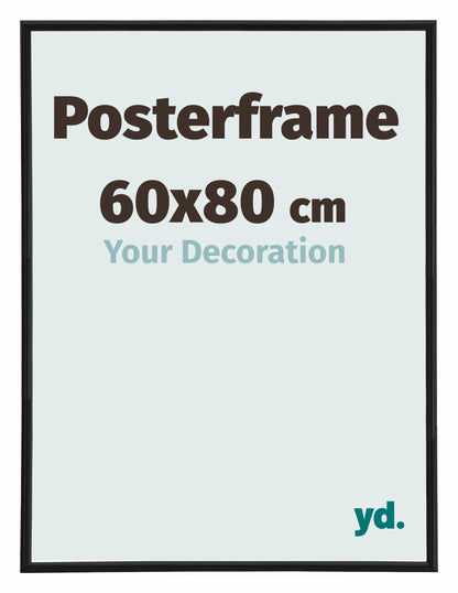 Poster Frame 60x80cm Black Matte Plastic Paris
