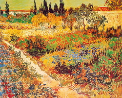 Art Print Vincent Van Gogh - Giardino in fioritura 30x24cm