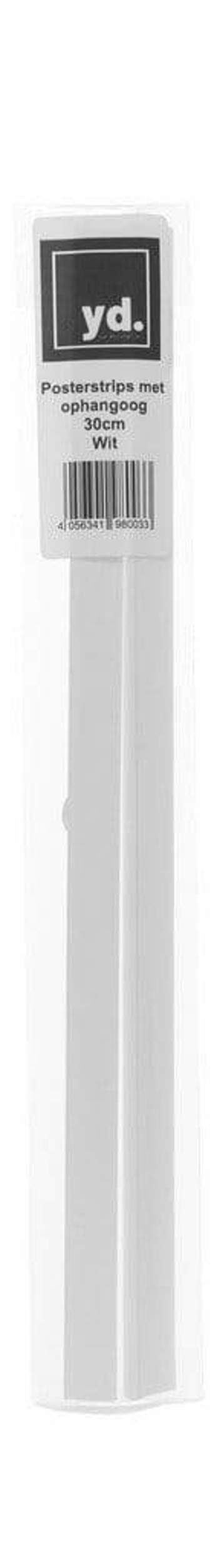 Poster Hangers White 30cm - Strips with hanging Eyelets