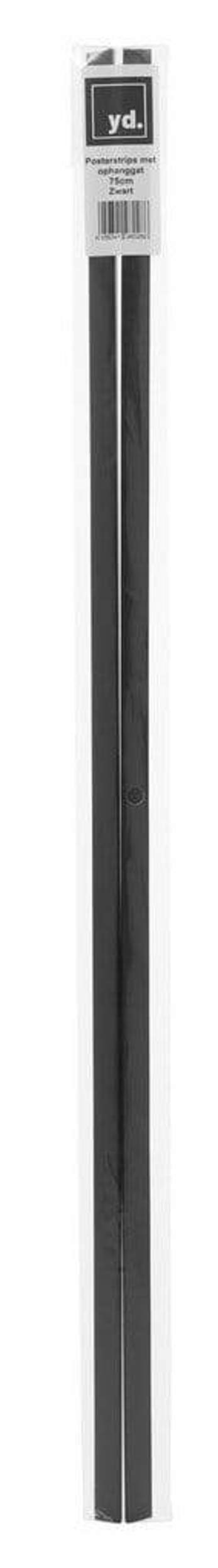 Poster Hangers Black 75cm - Strips with Hole Groove