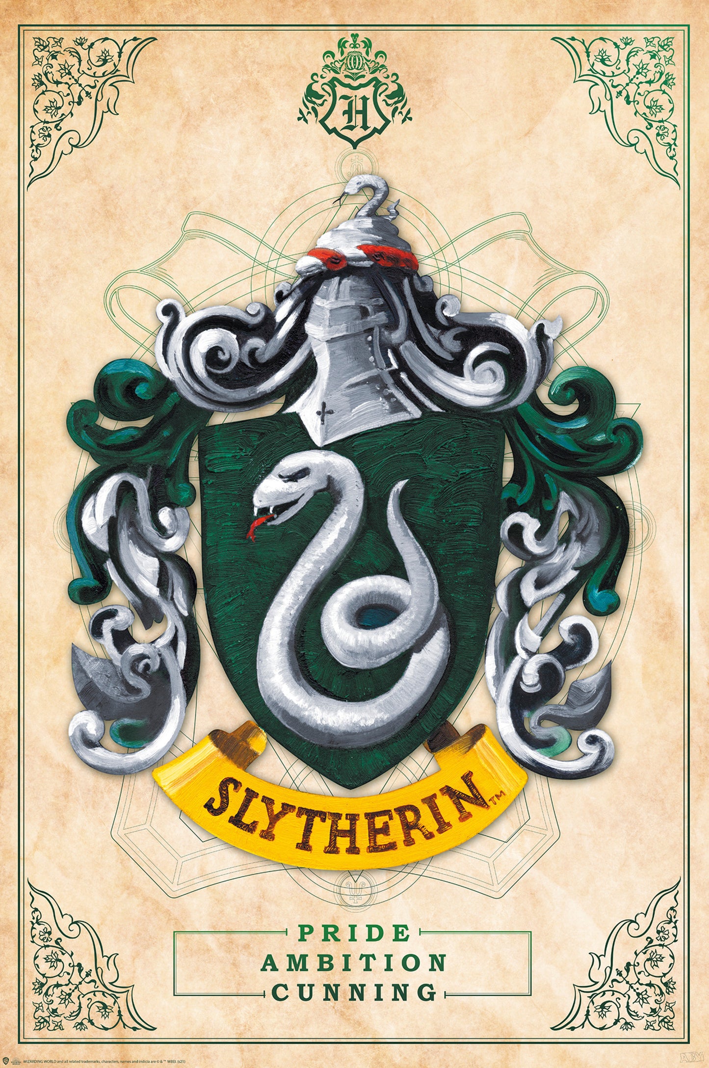 Poster Harry Potter Slytherin 61x91,5cm