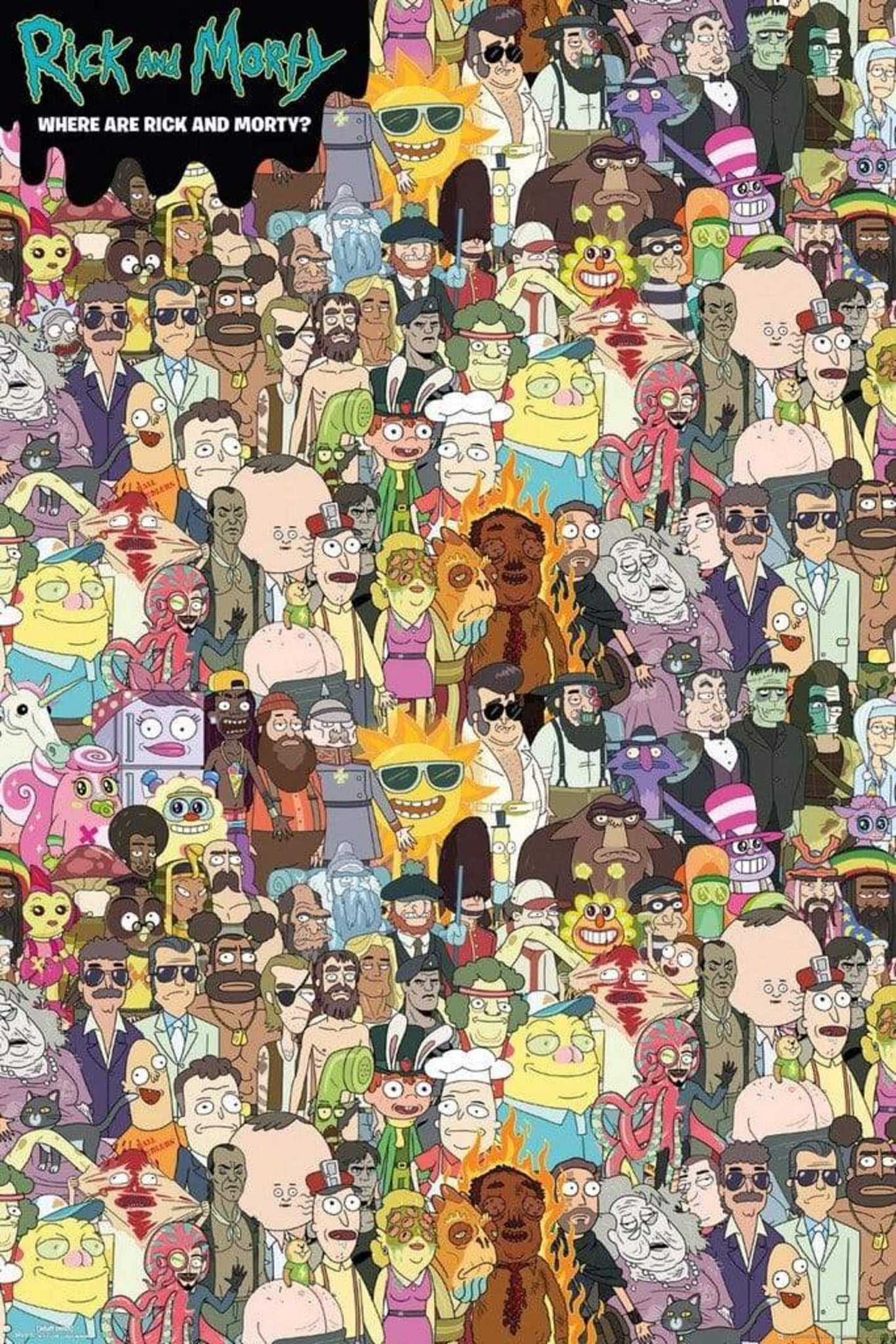 Poster Rick and Morty Where Are Rick and Morty 61x91,5cm