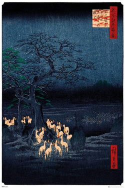 Poster Hiroshige - New Years Eve Foxfire 61x91,5cm