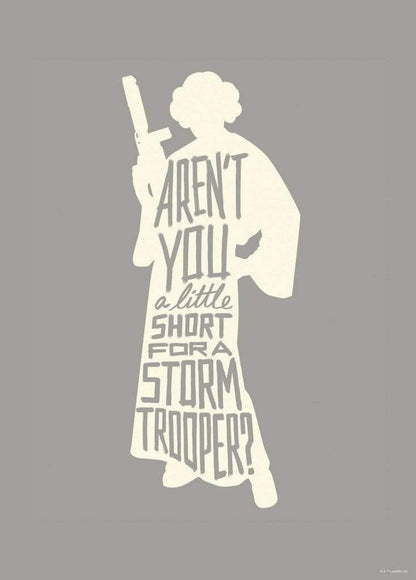 Art Print Star Wars Silhouette Quotes Leia 50x70cm