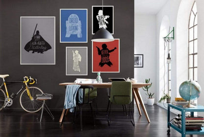Art Print Star Wars Silhouette Quotes Han Solo 50x70cm
