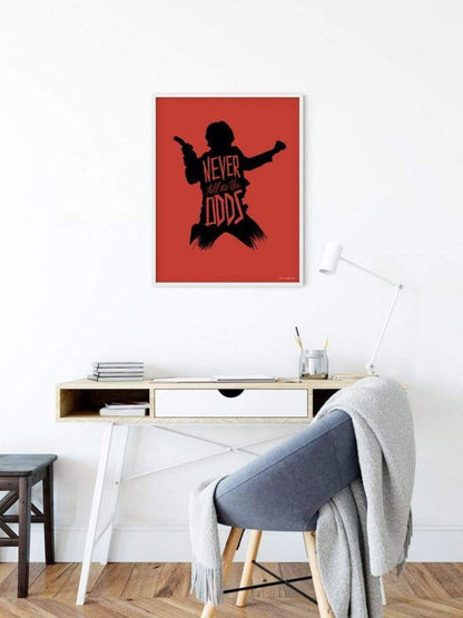 Art Print Star Wars Silhouette Quotes Han Solo 50x70cm