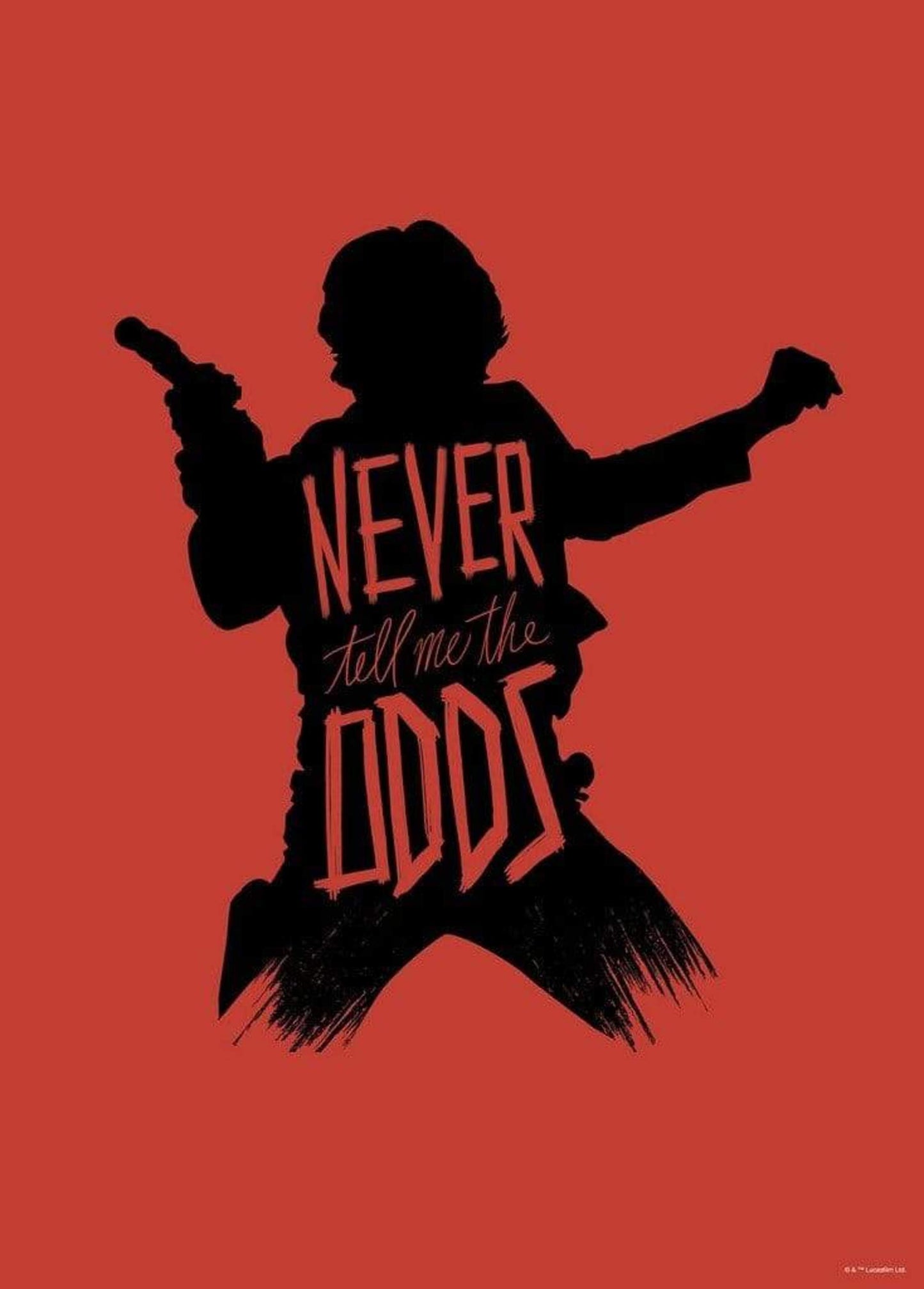 Art Print Star Wars Silhouette Quotes Han Solo 50x70cm