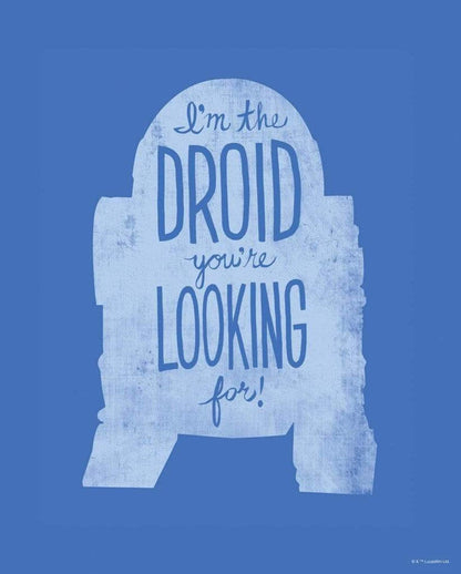 Art Print Star Wars Silhouette Quotes R2D2 40x50cm