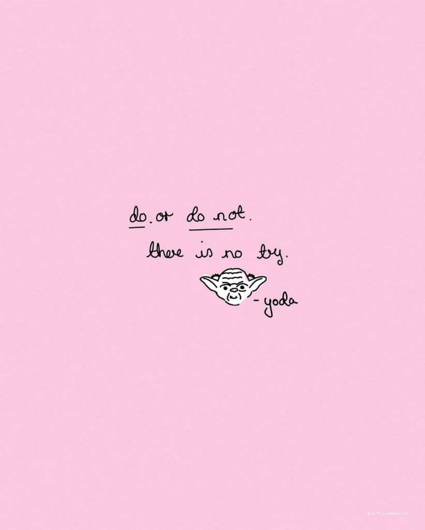 Art Print Star Wars Quote Yoda Cute 40x50cm