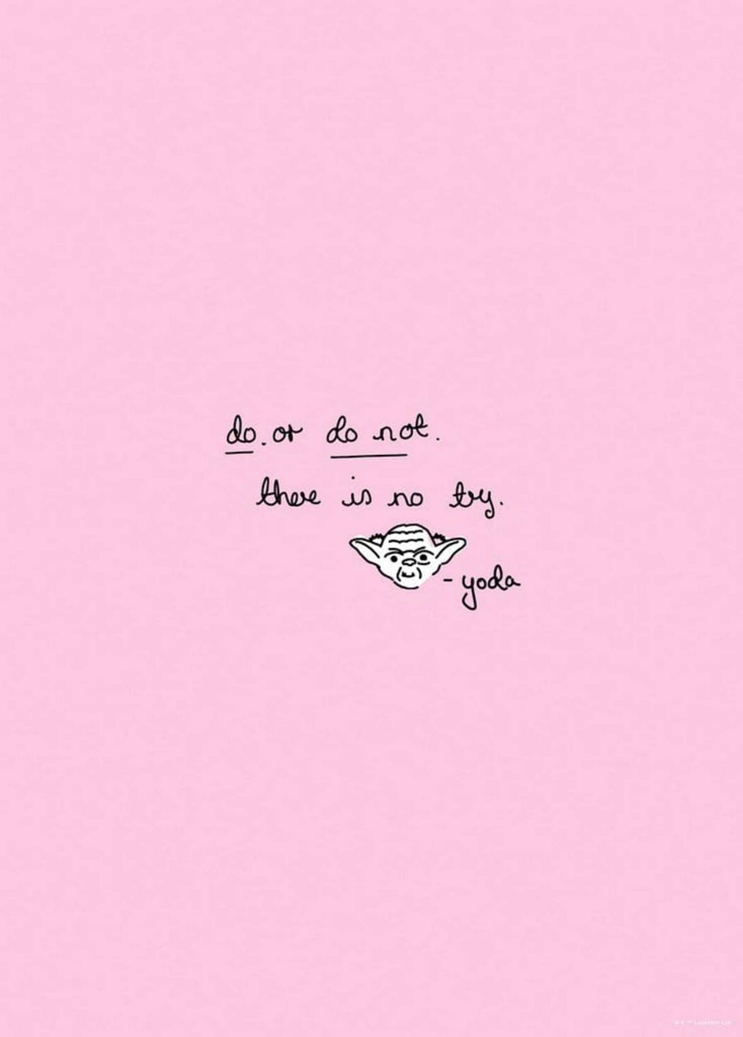 Art Print Star Wars Quote Yoda Cute 50x70cm
