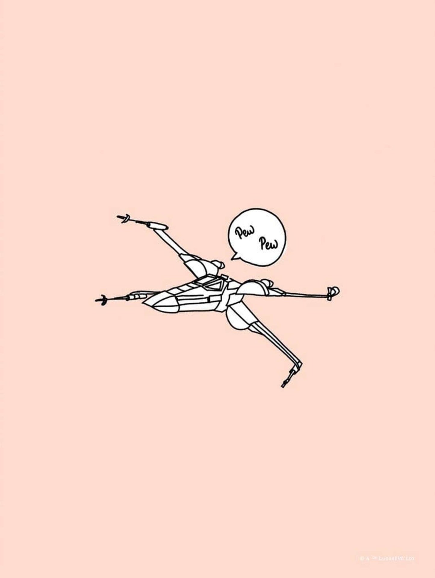 Art Print Star Wars Pew Pew 30x40cm
