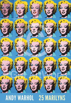 Art Print Andy Warhol - 25 Colored Marilyns 45x65cm