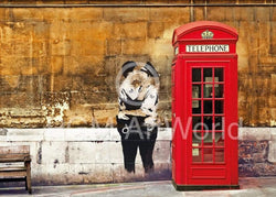 Art Print Edition Street - Red Telephone Box 70x50cm