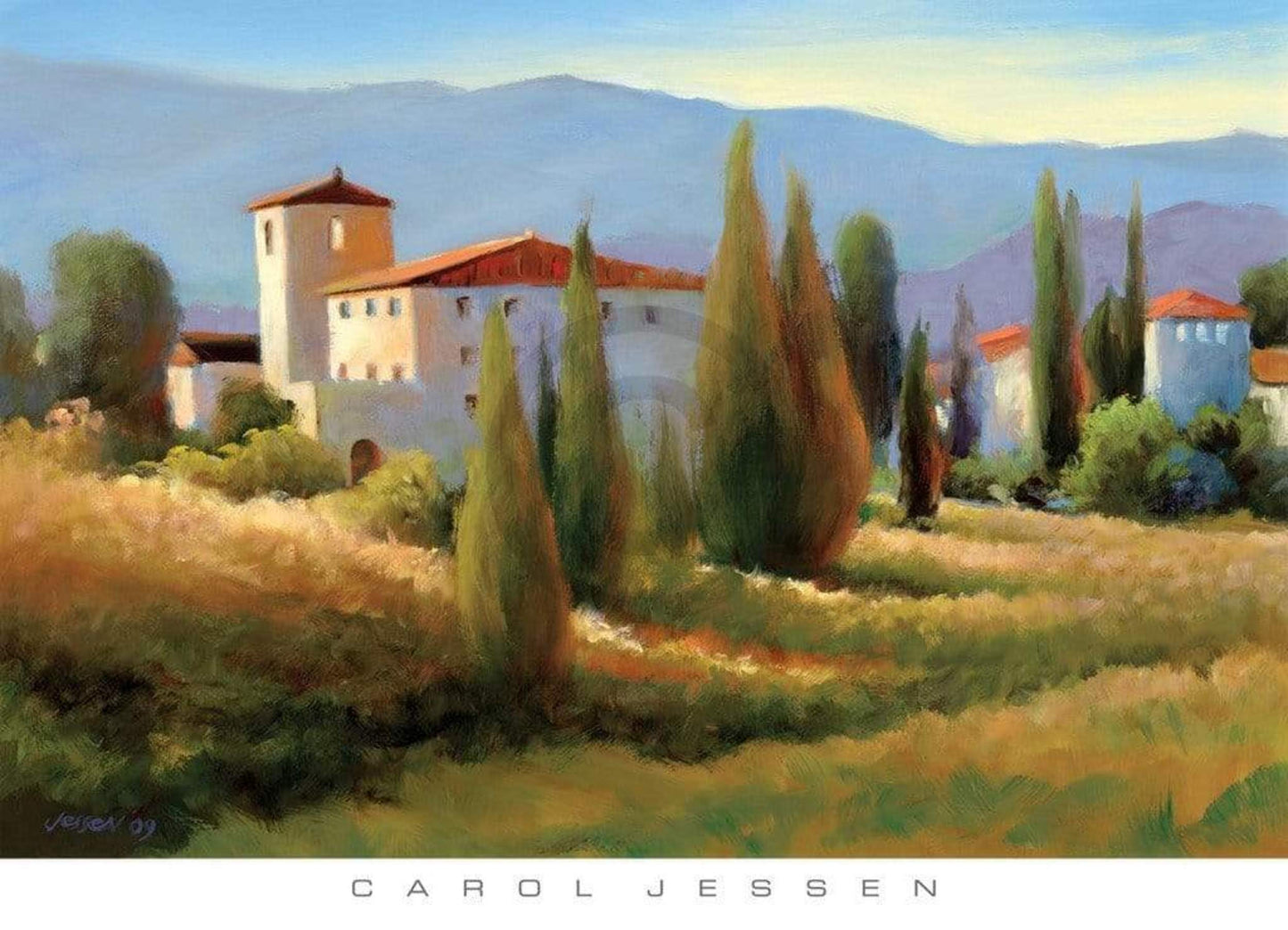 Art Print Carol Jessen - Blue Shadow in Tuscany I 91x66cm