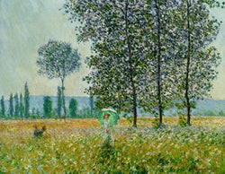 Art Print Claude Monet - Felder im Frühling 90x70cm