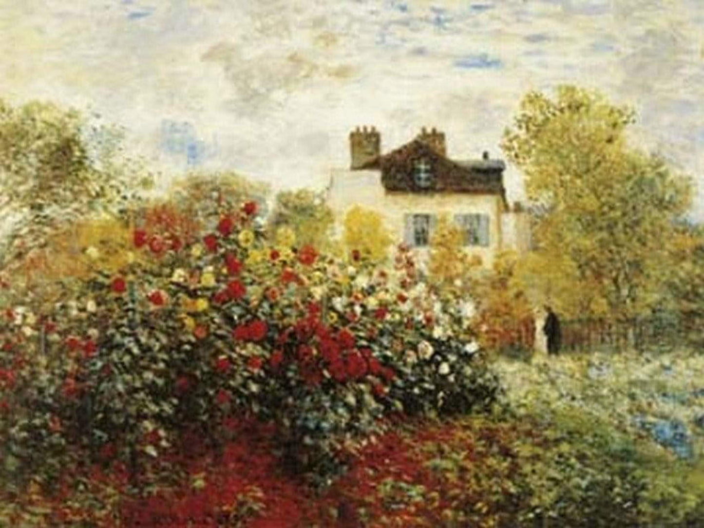 Art Print Claude Monet - The Artist's Garden 80x60cm