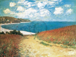 Art Print Claude Monet - Meadow Road to Pourville 1882 80x60cm