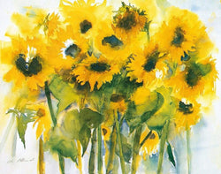 Art Print Christa Ohland - Sonnenblumenfeld 120x90cm