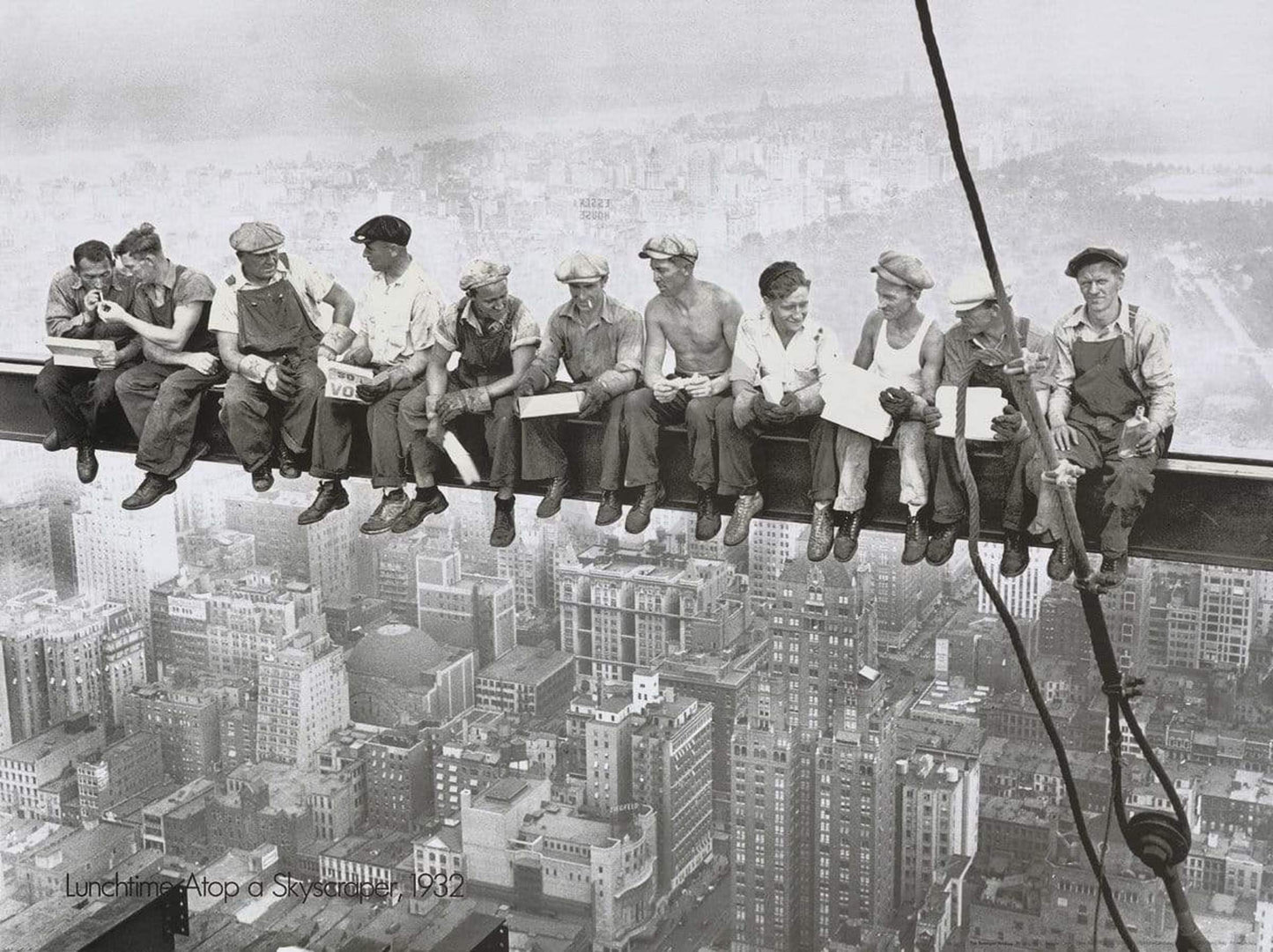 Art Print Charles Ebbets - Eating above Manhattan 80x60cm