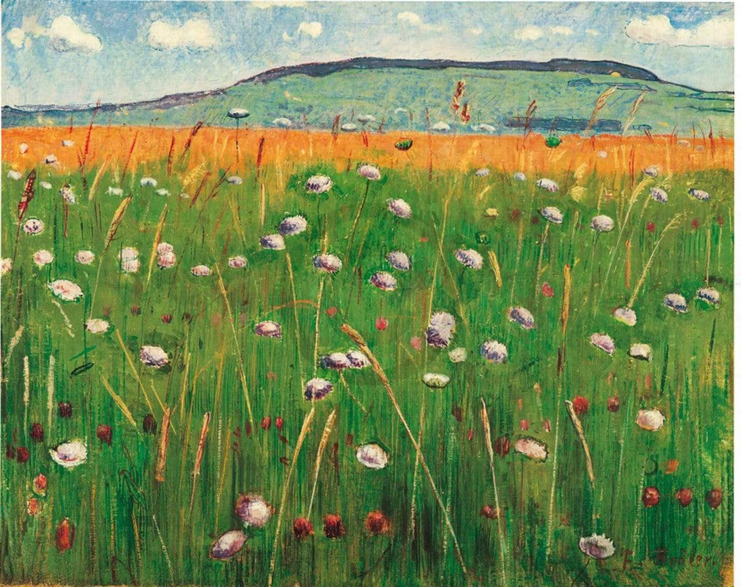 Art Print Ferdinand Hodler - Wiesenstück 1900/1902 60x48cm