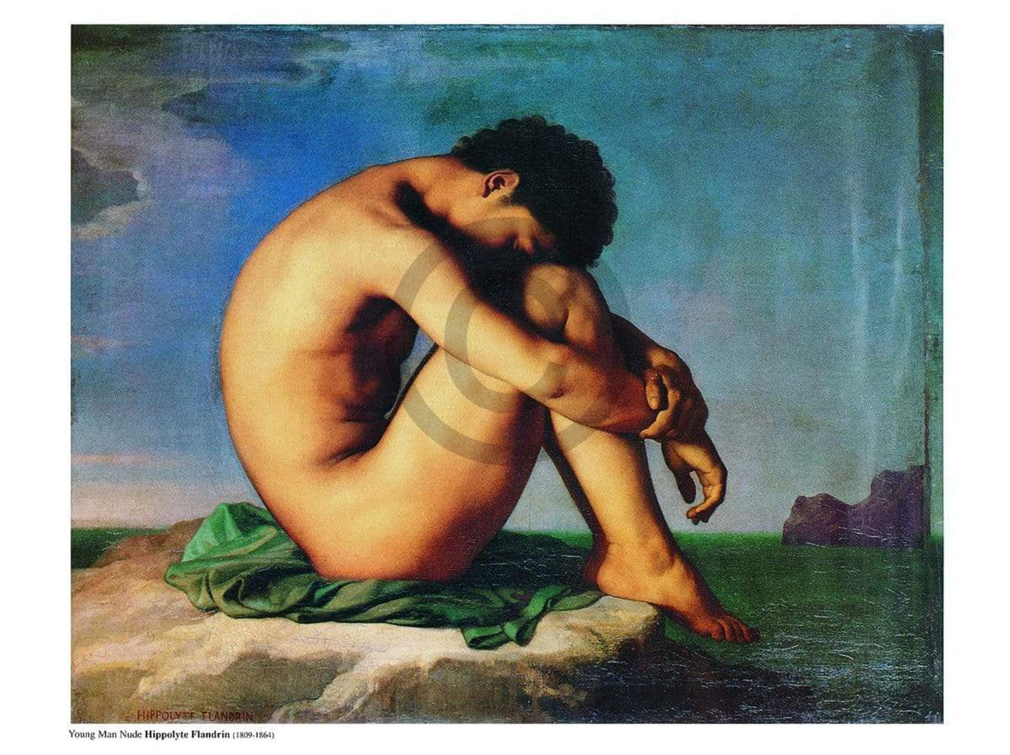 Art Print Hippolyte Flandrin - Young Man Nude 80x60cm