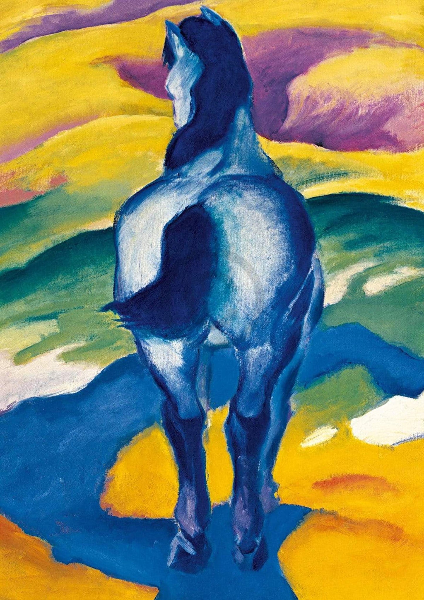 Art Print Franz Marc - Blaues Pferd II 21x29.7cm