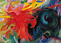 Art Print Franz Marc - Kämpfende Formen 29.7x21cm