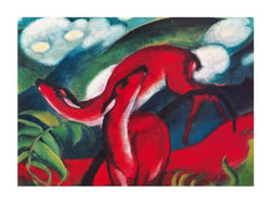 Art Print Franz Marc - The red Deer 80x60cm